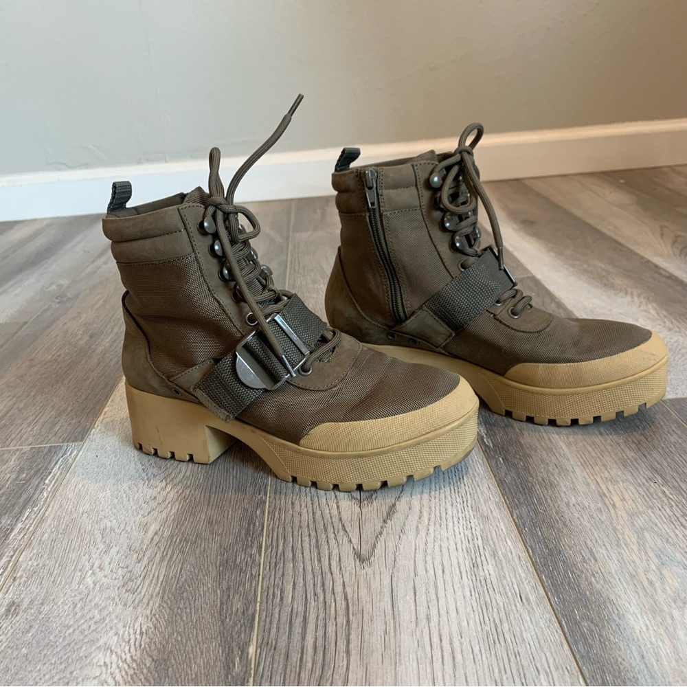 Steve Madden Grady Green combat boots size 8.5